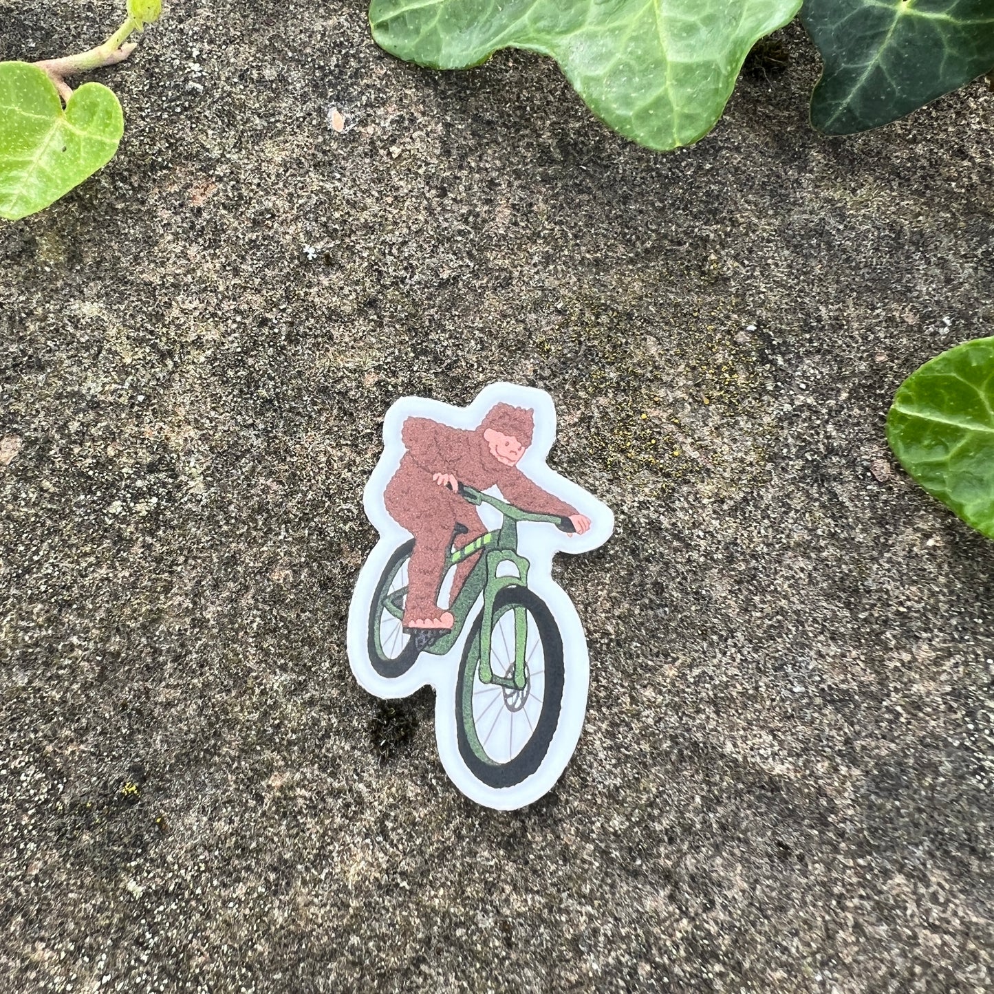 Big Foot Mountain Biker Sticker (Mini)