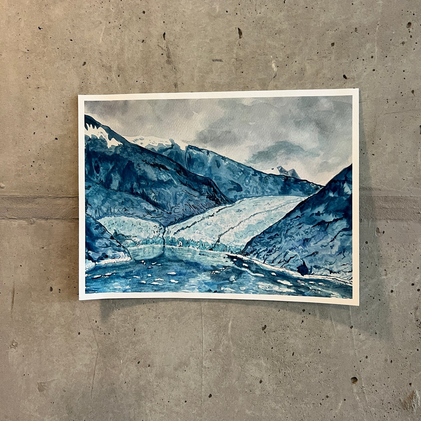 Dawes Glacier – Watercolor Fine Art Print | 9x12