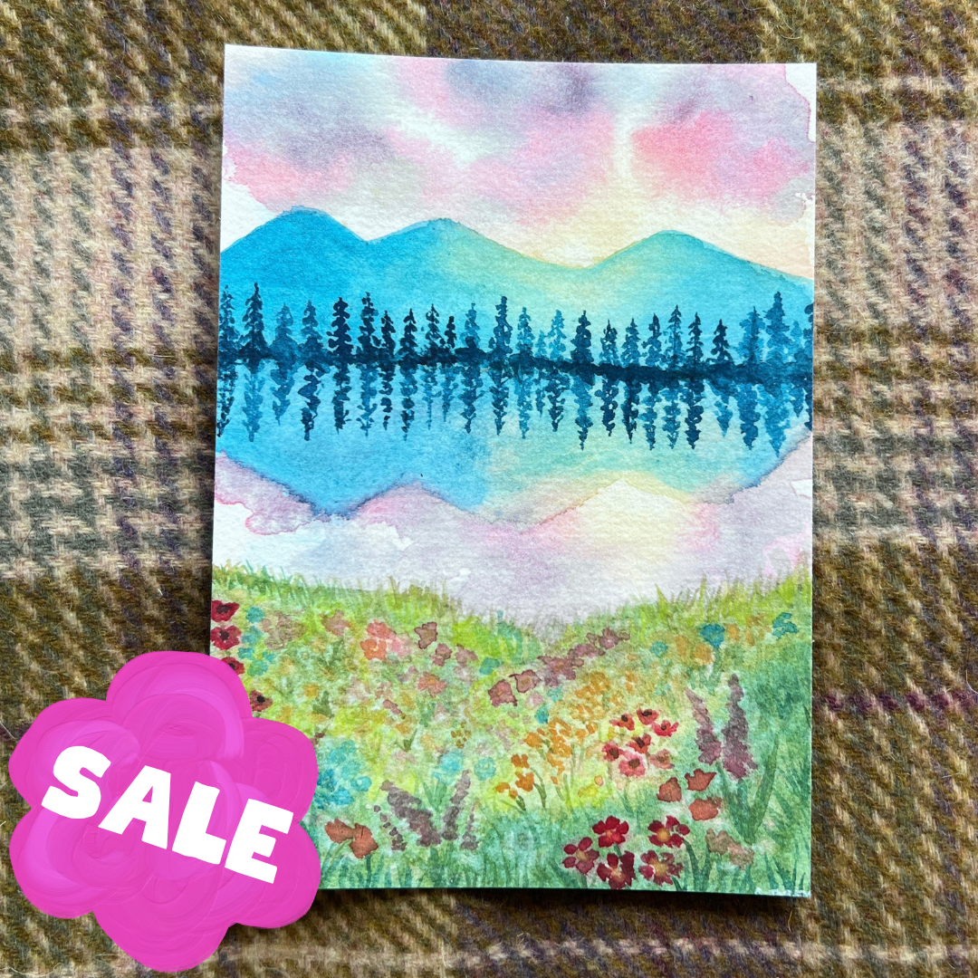 Meadow Magic Landscape - Watercolor Fine Art Print | 5×7