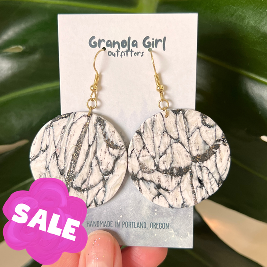 Moonlit Marble Polymer Clay Earrings