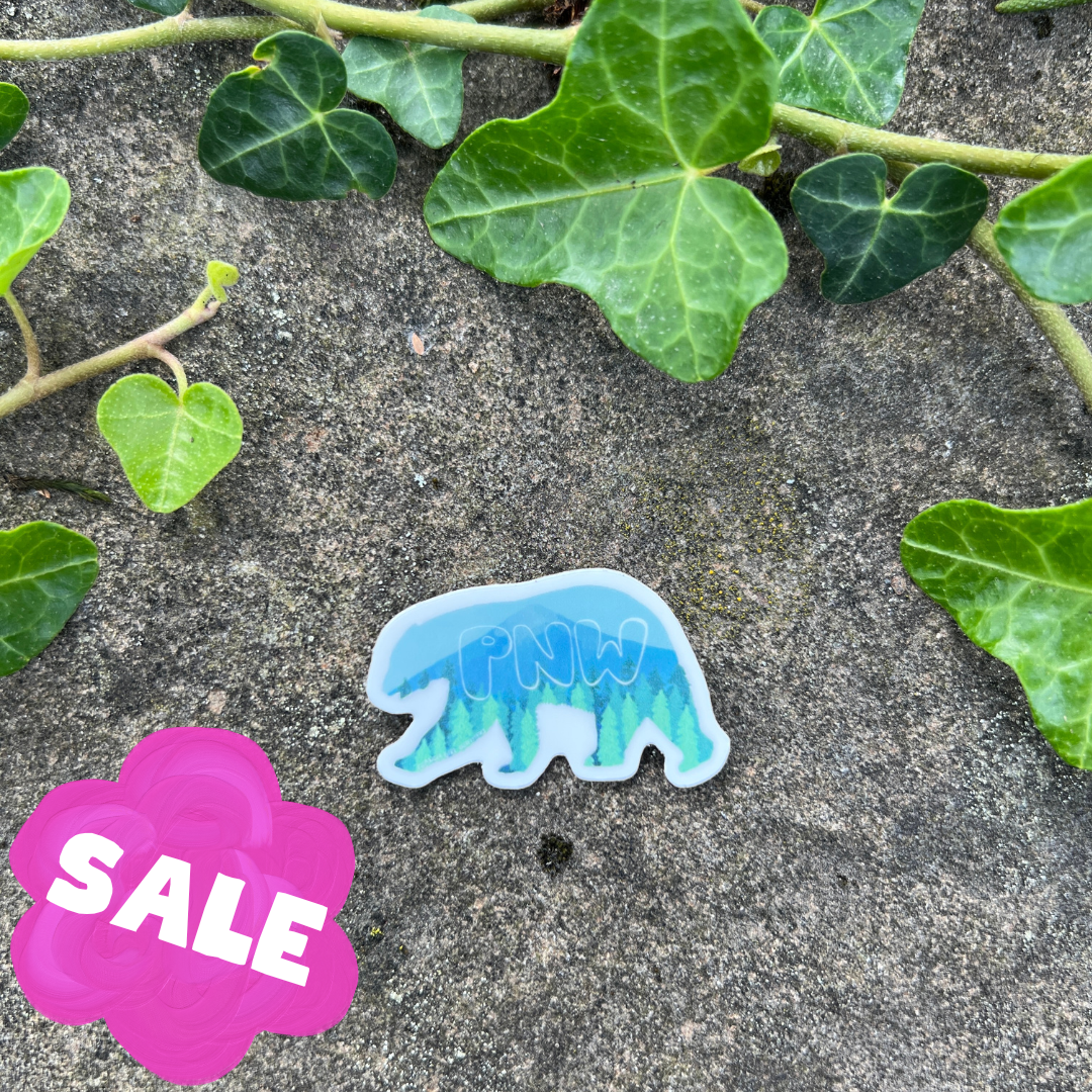 PNW Bear Sticker (Mini)