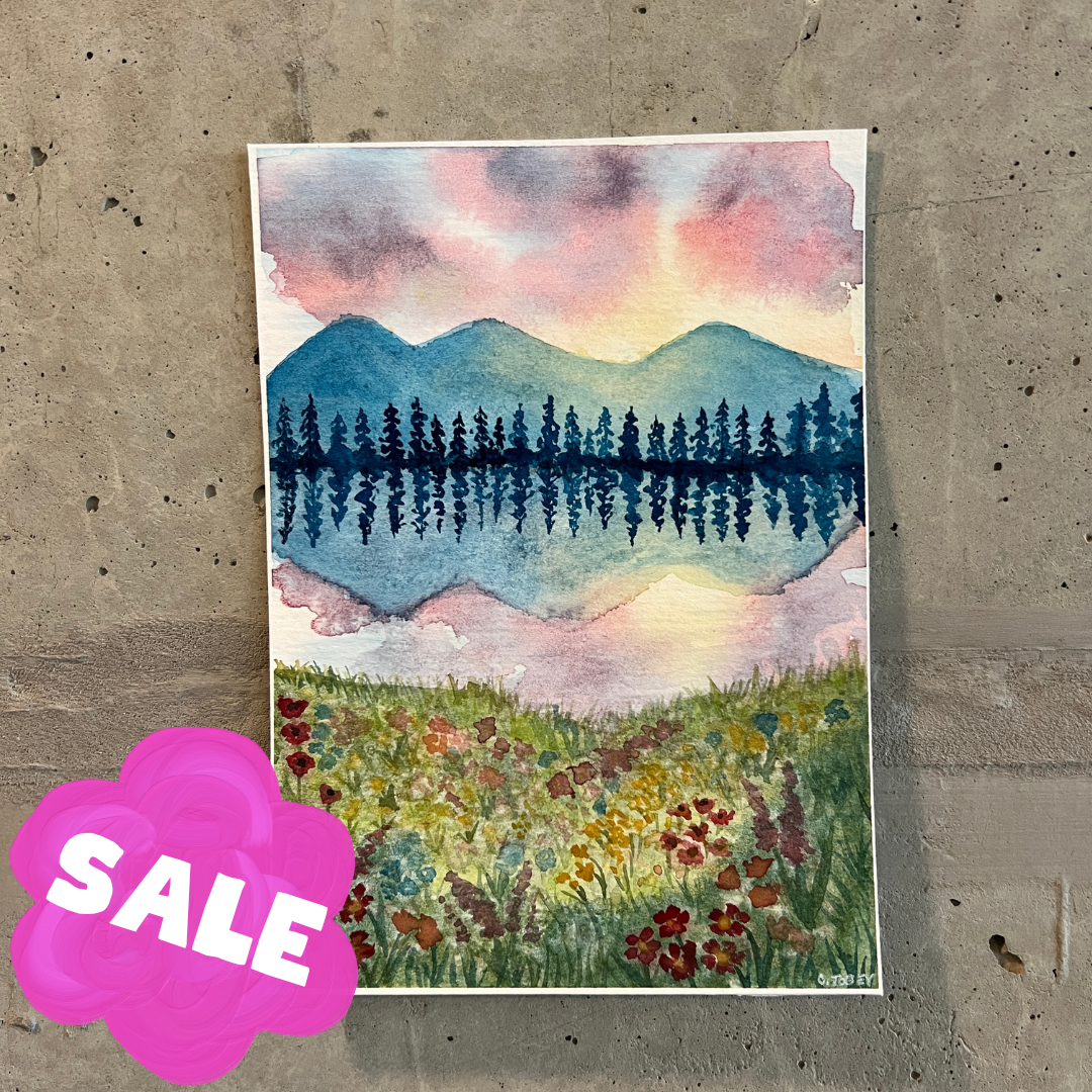💚 Signed "Meadow Magic" Watercolor Painting (Unframed)