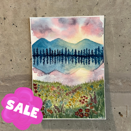 💚 Signed "Meadow Magic" Watercolor Painting (Unframed)