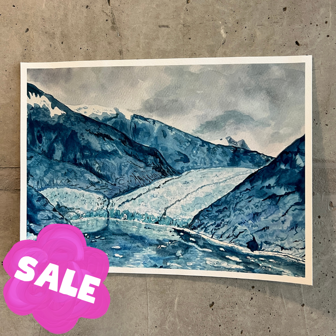 Dawes Glacier – Watercolor Fine Art Print | 9x12