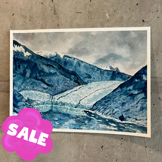 Dawes Glacier – Watercolor Fine Art Print | 9x12