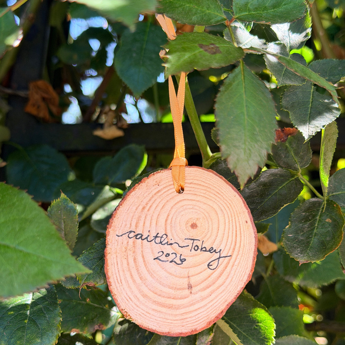 Hand-painted Wooden Fawn Ornament