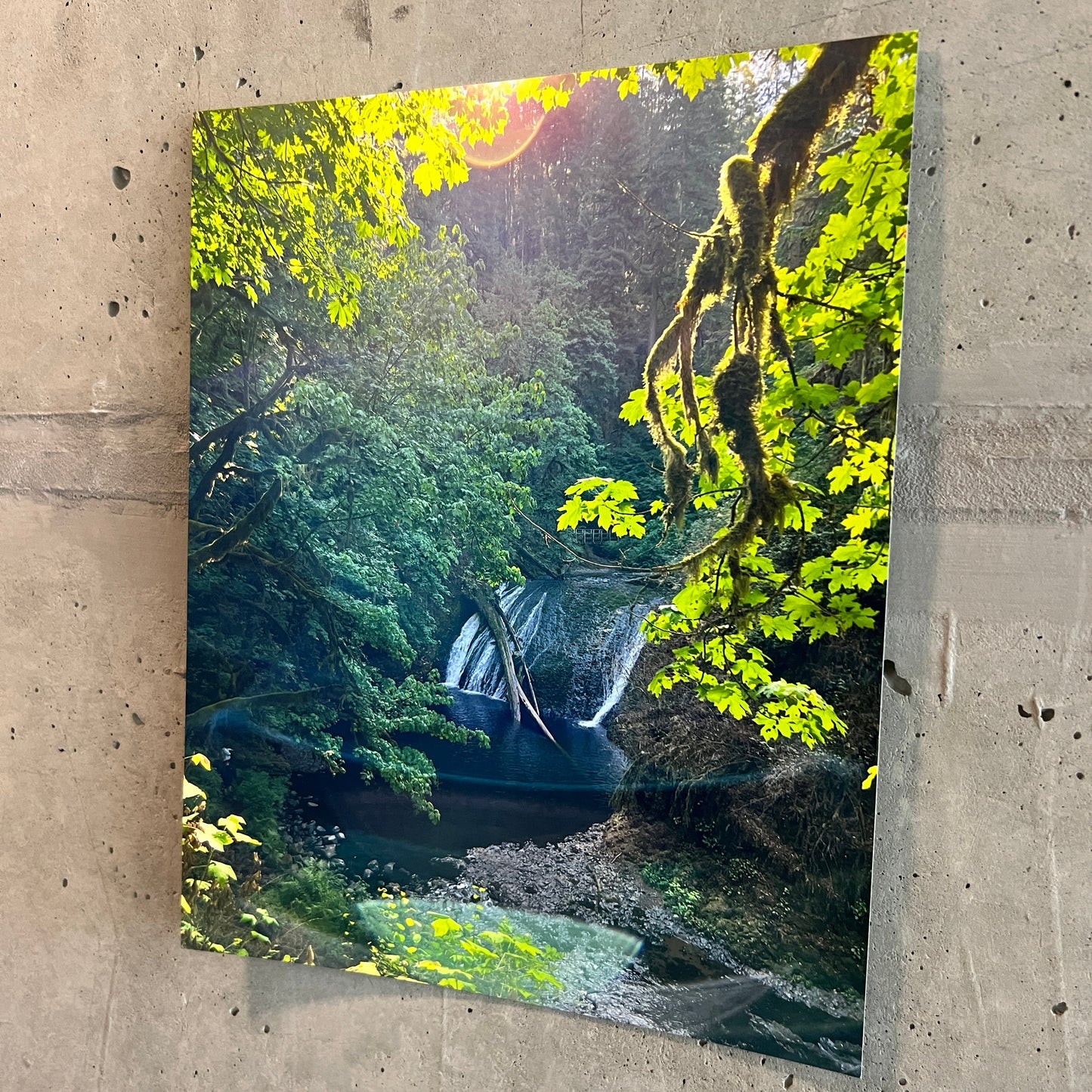 photo of a waterfall in the forest