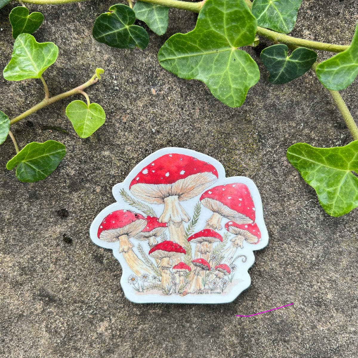 Red Cap Mushroom Sticker