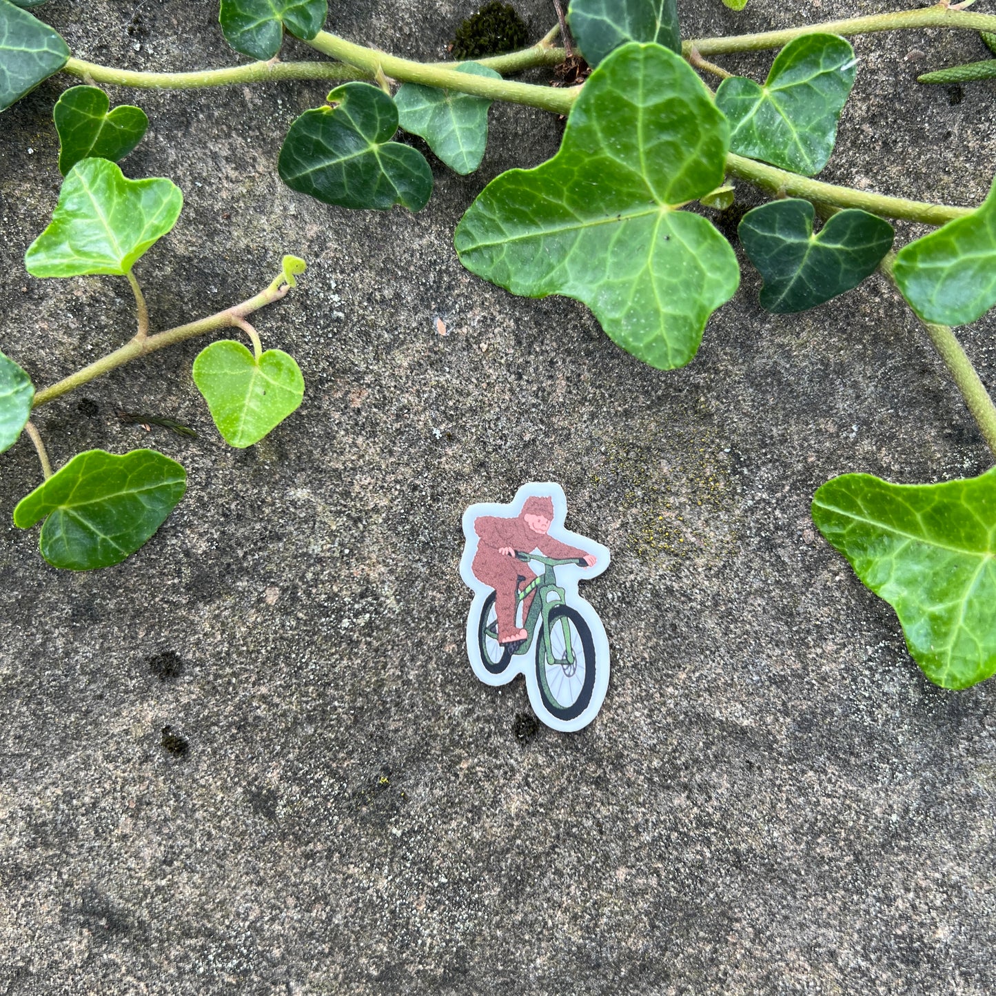 Big Foot Mountain Biker Sticker (Mini)