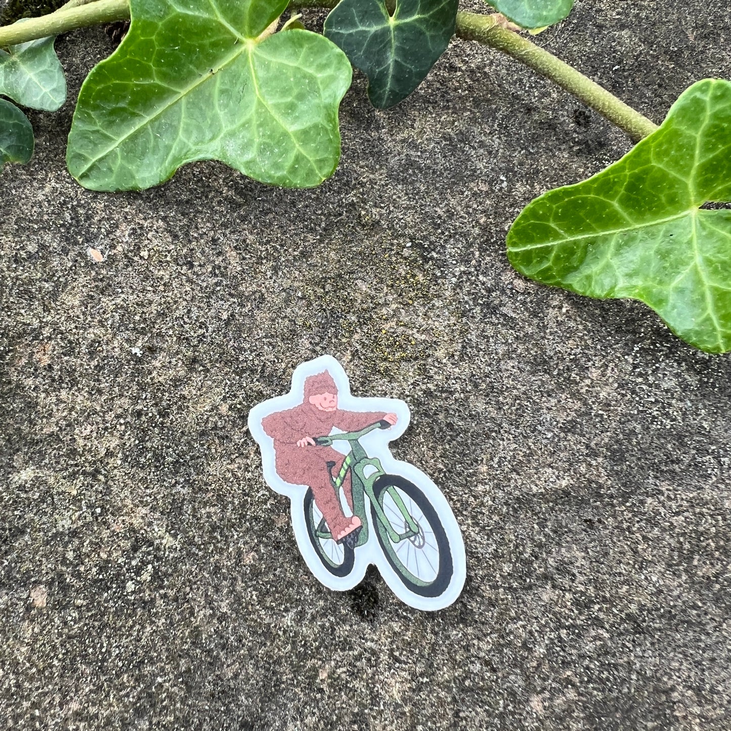 Big Foot Mountain Biker Sticker (Mini)