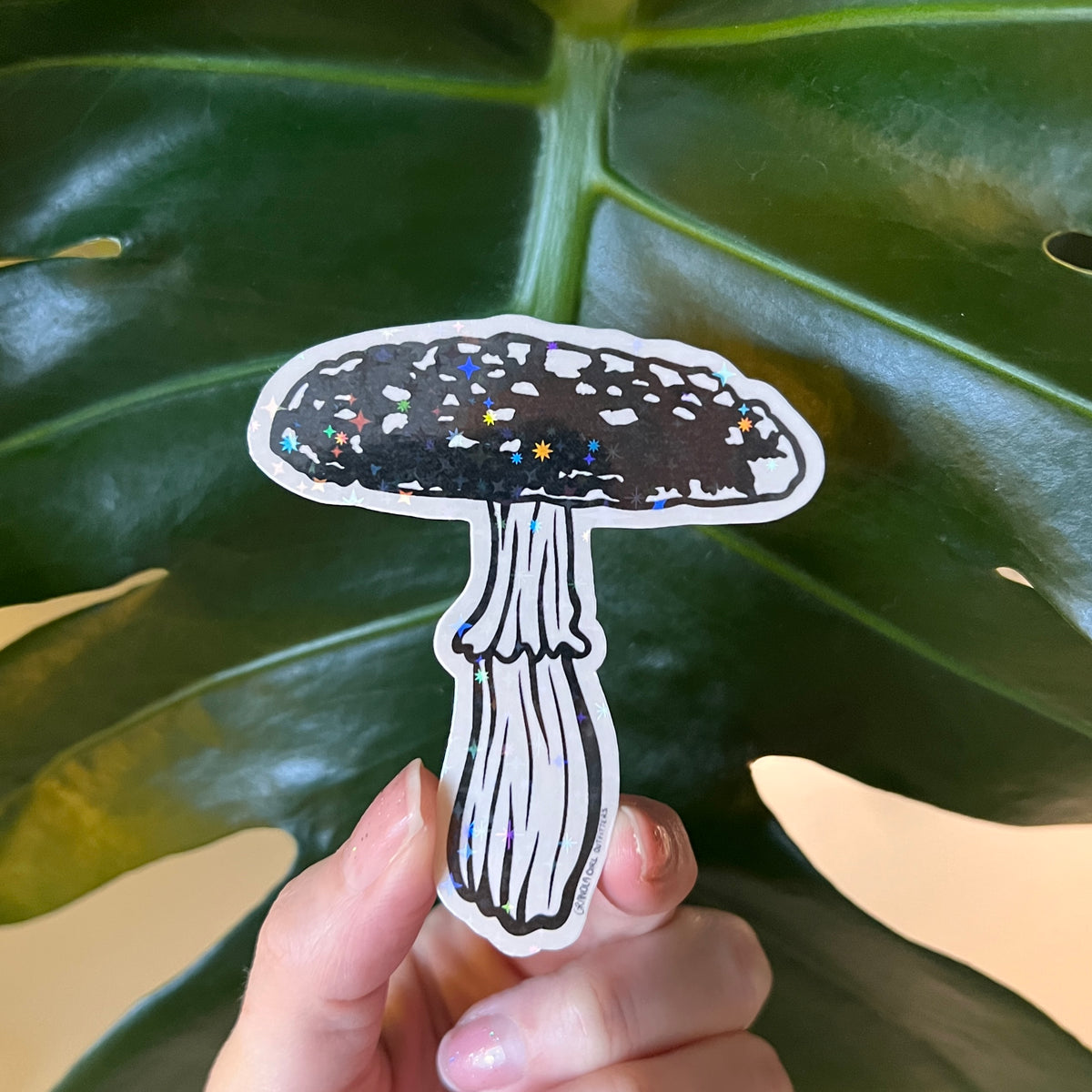 Handmade Toadstool Mushroom Sticker