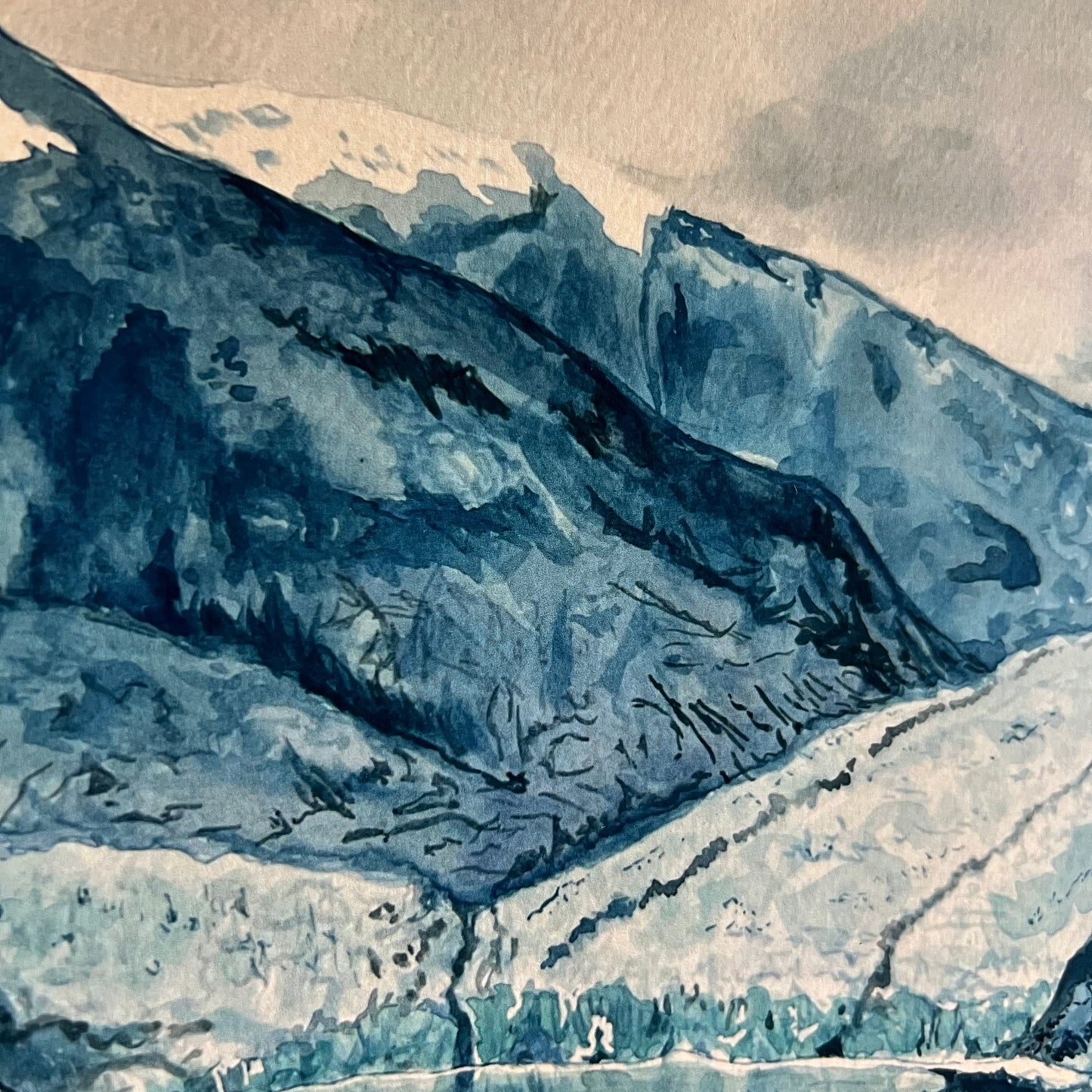 Dawes Glacier – Watercolor Fine Art Print | 9x12